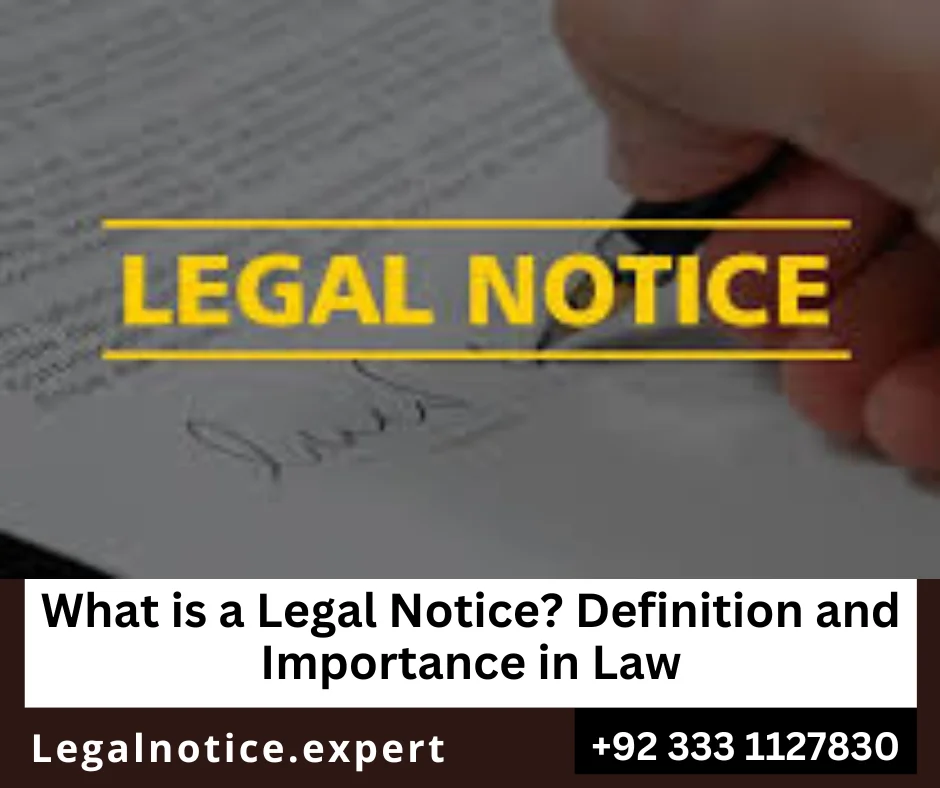 what is a legal notice definition and legal importance